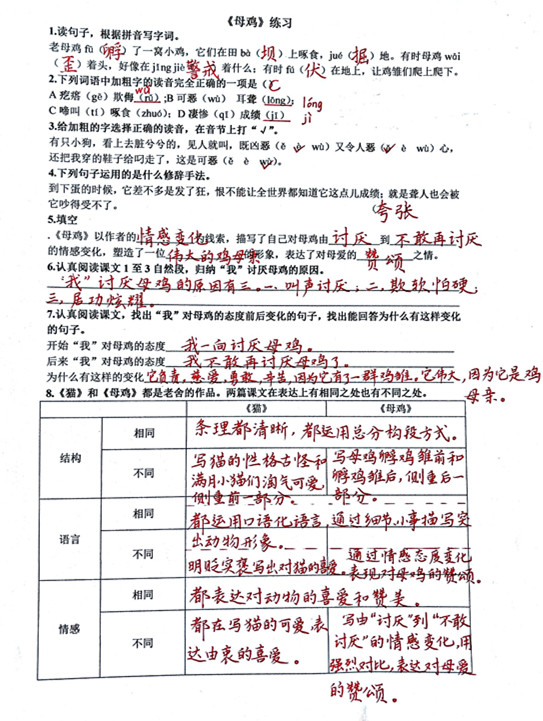 《母鸡》练习答案.jpg